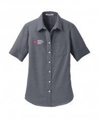 Port Authority Ladies Short Sleeve SuperPro Oxford Shirt