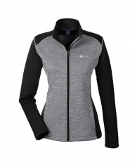 Devon & Jones Ladies' Newbury Colorblock Melange Fleece Full-Zip