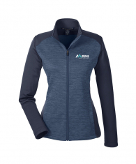 Devon & Jones Ladies' Newbury Colorblock Melange Fleece Full-Zip