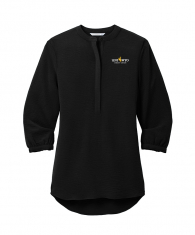 Port Authority® Ladies 3/4-Sleeve Textured Crepe Tunic