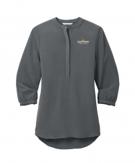 Port Authority® Ladies 3/4-Sleeve Textured Crepe Tunic